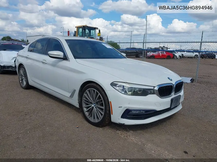 BMW 5ER 2017, VIN WBAJA5C36HG894946