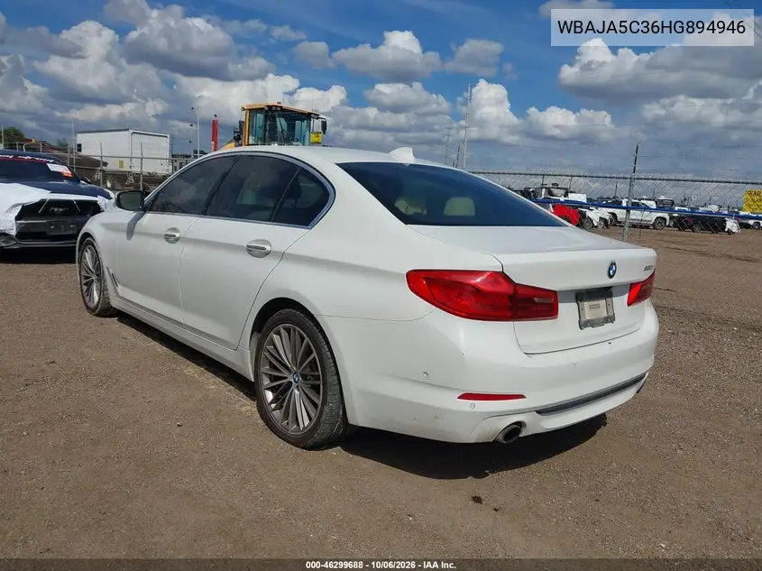 2017 BMW 5ER VIN WBAJA5C36HG894946 — фото 3