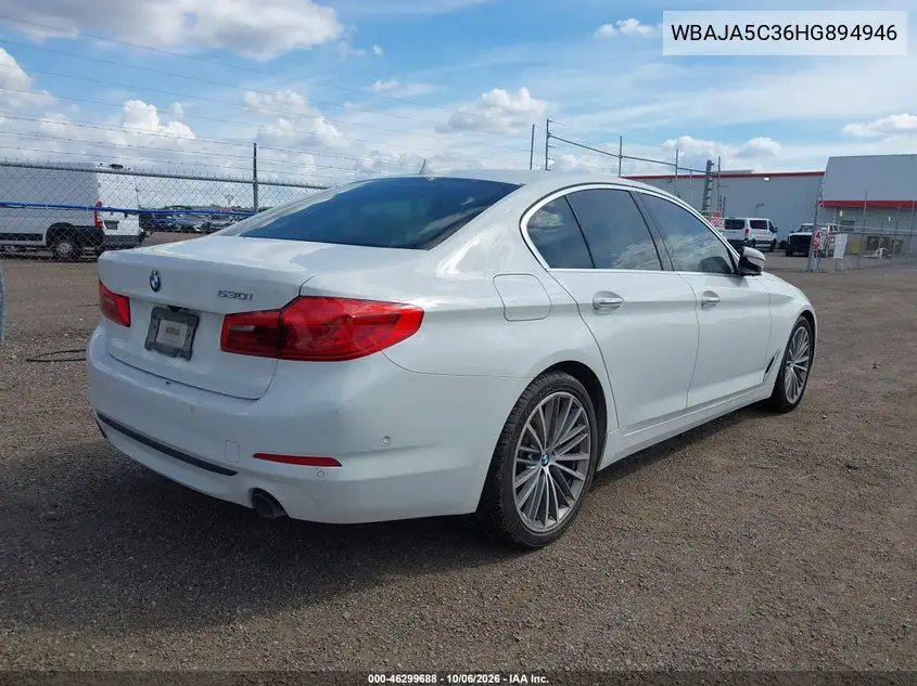 2017 BMW 5ER VIN WBAJA5C36HG894946 — фото 4
