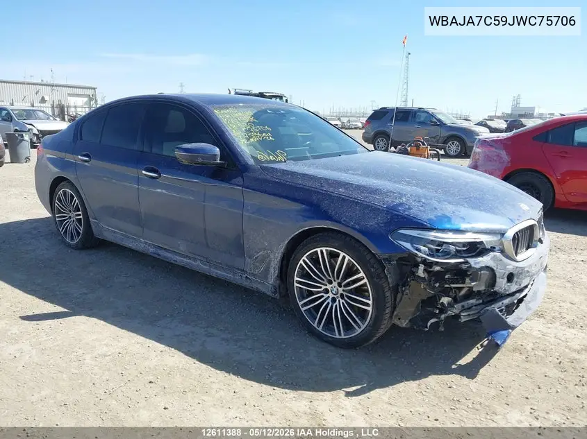 BMW 5ER 2018, VIN WBAJA7C59JWC75706