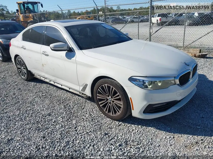 BMW 5ER 2018, VIN WBAJA5C51JWA38759
