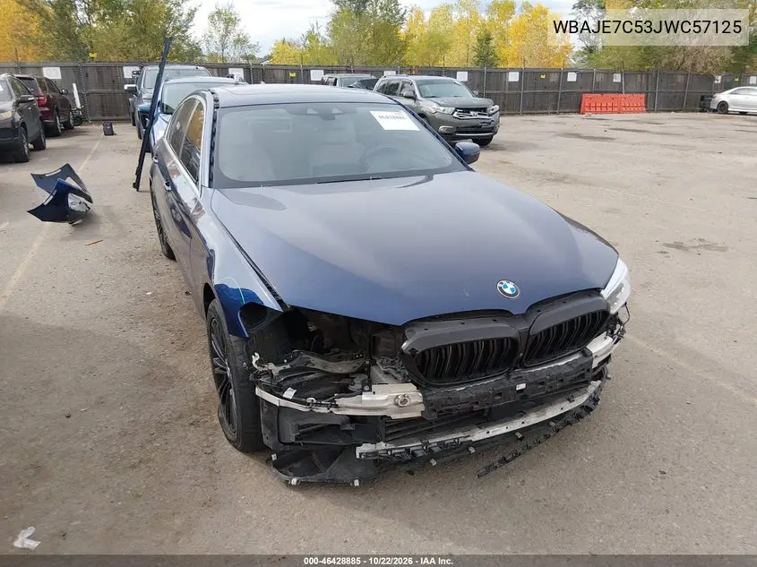 BMW 5ER 2018, VIN WBAJE7C53JWC57125