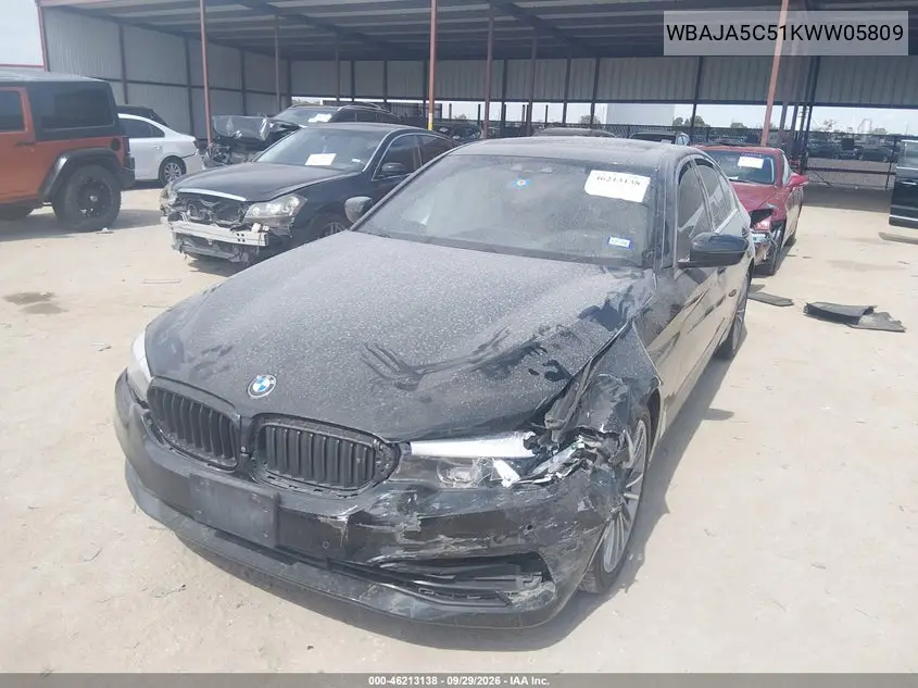 2019 BMW 5ER VIN WBAJA5C51KWW05809 — фото 2