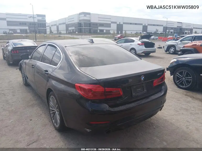 2019 BMW 5ER VIN WBAJA5C51KWW05809 — фото 3