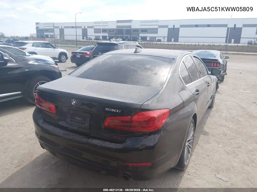 2019 BMW 5ER VIN WBAJA5C51KWW05809 — фото 4