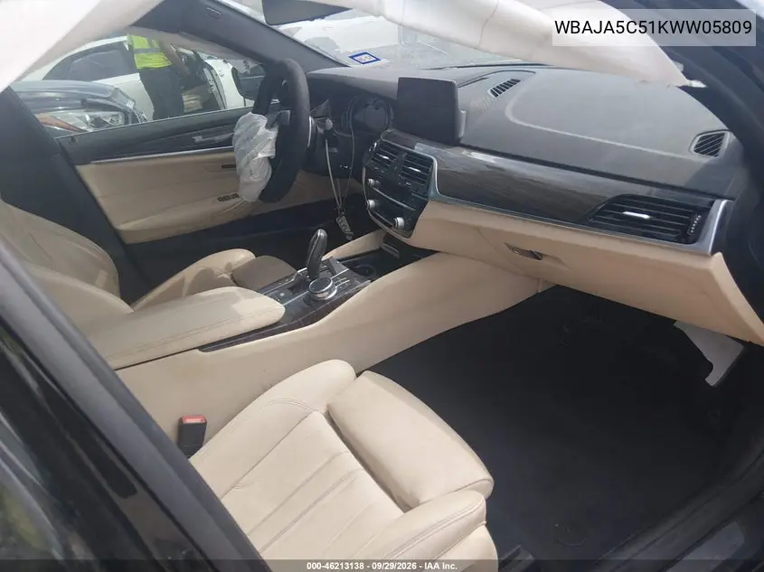 2019 BMW 5ER VIN WBAJA5C51KWW05809 — фото 5