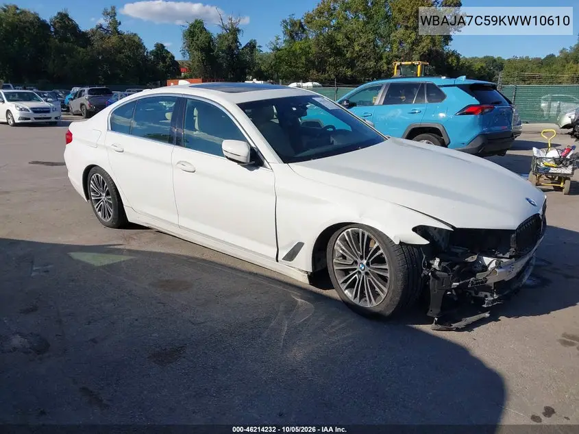 BMW 5ER 2019, VIN WBAJA7C59KWW10610