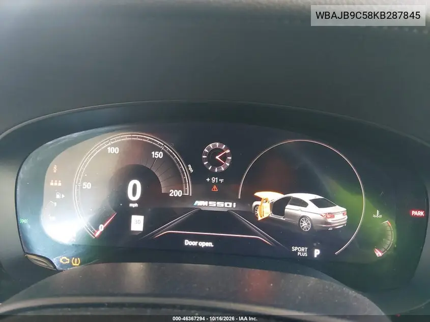 2019 BMW 5ER VIN WBAJB9C58KB287845 — фото 7