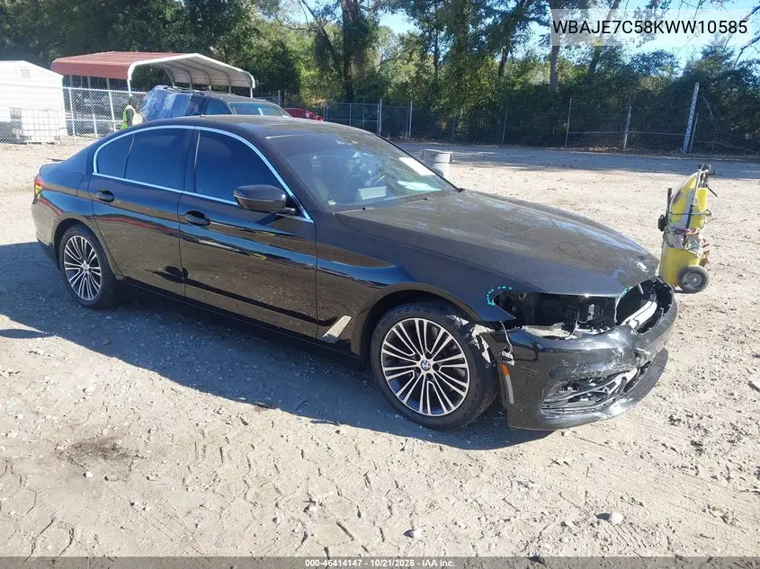 BMW 5ER 2019, VIN WBAJE7C58KWW10585