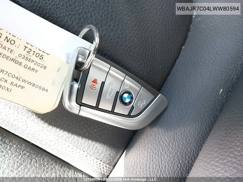 2020 BMW 5ER VIN WBAJR7C04LWW80594 — фото 11