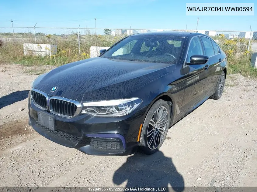 2020 BMW 5ER VIN WBAJR7C04LWW80594 — фото 2
