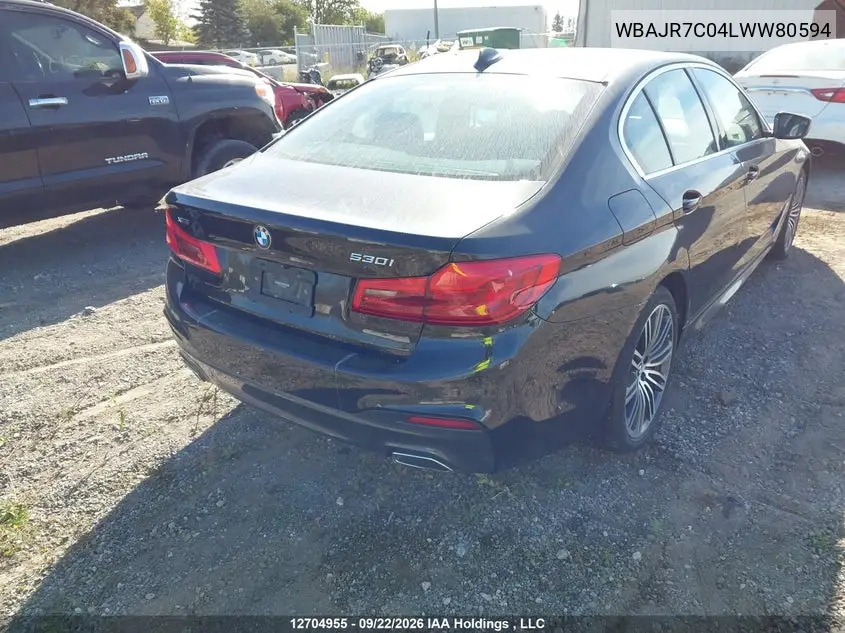 2020 BMW 5ER VIN WBAJR7C04LWW80594 — фото 4