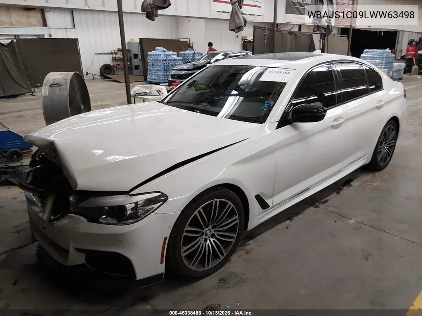 2020 BMW 5ER VIN WBAJS1C09LWW63498 — фото 2