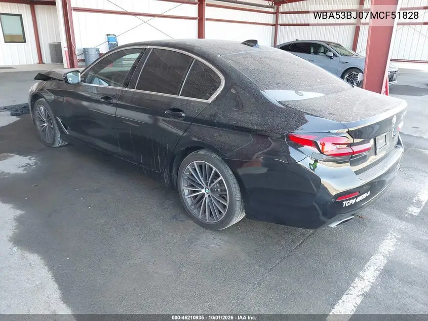 2021 BMW 5ER VIN WBA53BJ07MCF51828 — фото 3