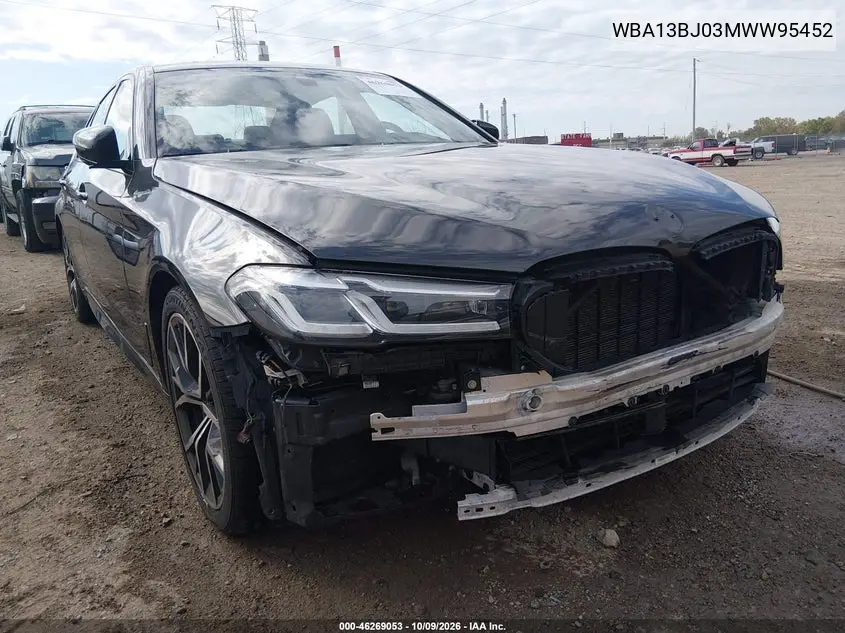 BMW 5ER 2021, VIN WBA13BJ03MWW95452