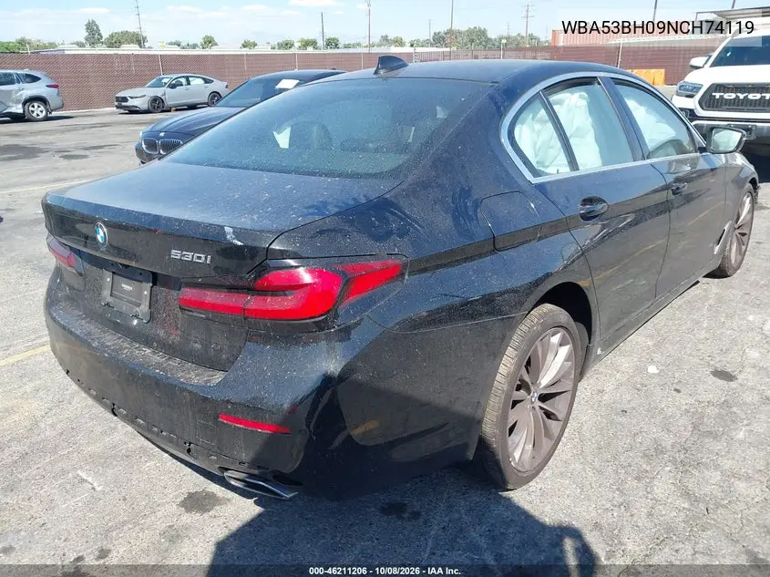 2022 BMW 5ER VIN WBA53BH09NCH74119 — фото 4