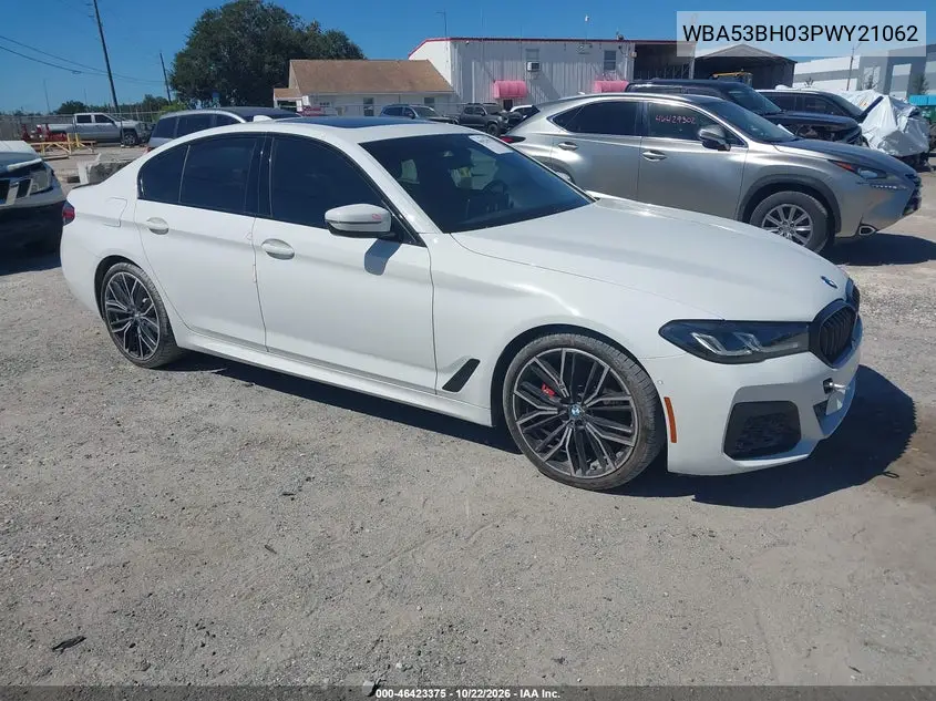 BMW 5ER 2023, VIN WBA53BH03PWY21062