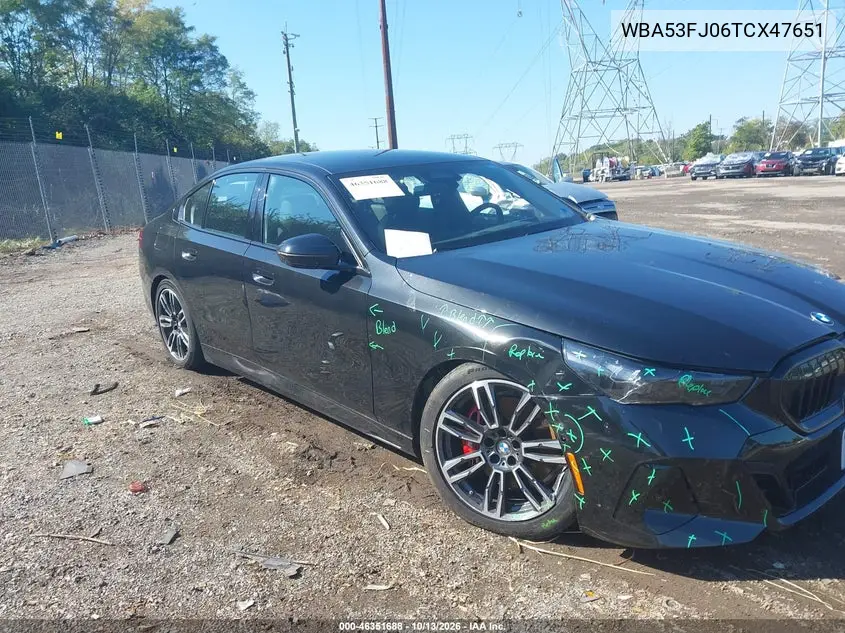 BMW 5ER 2026, VIN WBA53FJ06TCX47651