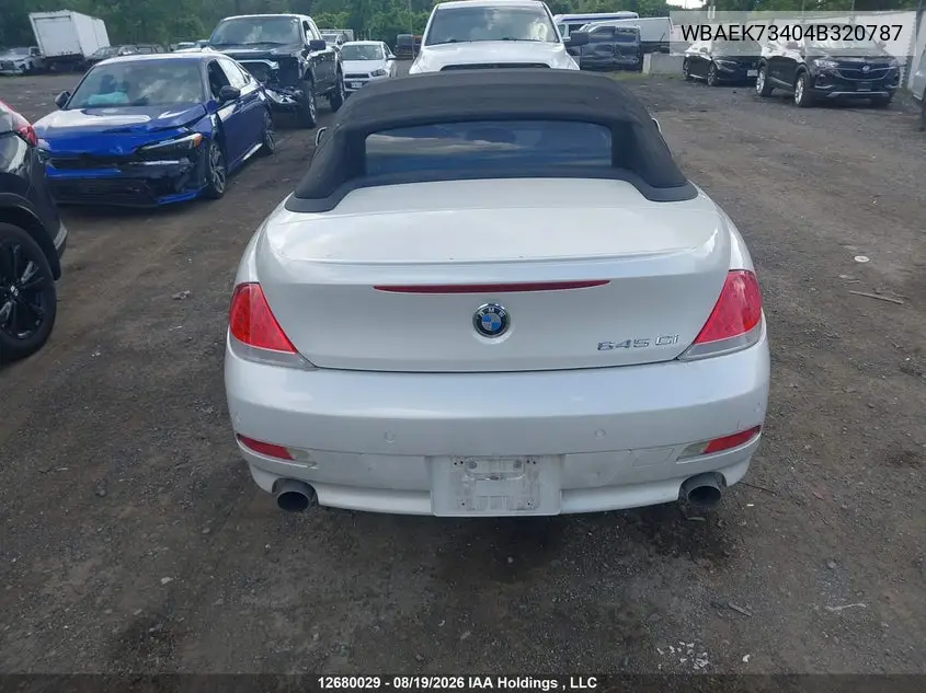 2004 BMW 6ER VIN WBAEK73404B320787 — фото 15