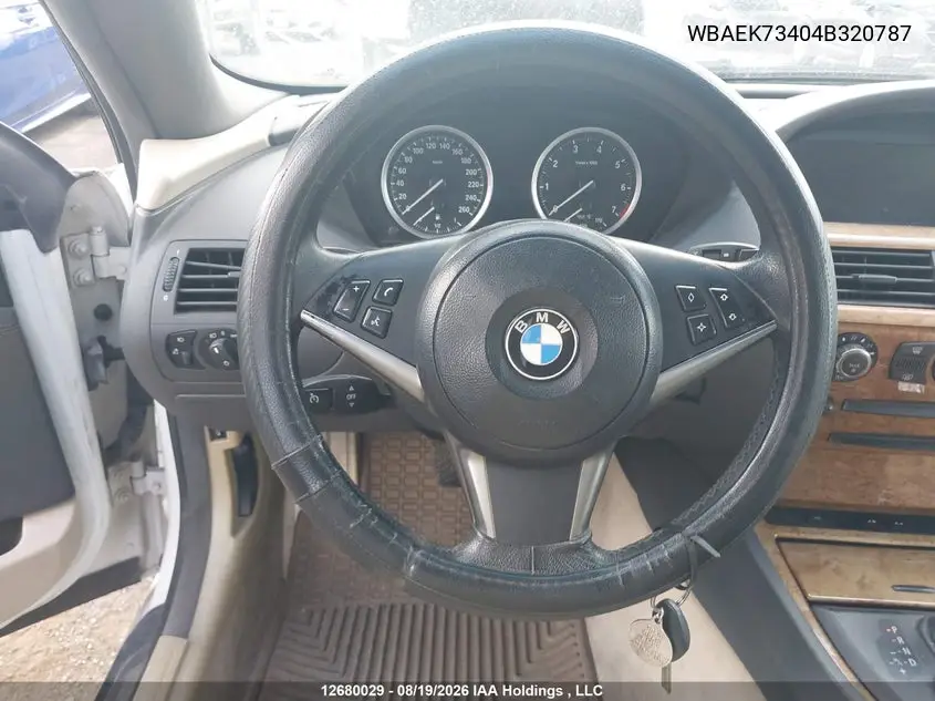 2004 BMW 6ER VIN WBAEK73404B320787 — фото 18