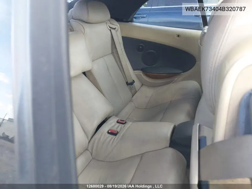 2004 BMW 6ER VIN WBAEK73404B320787 — фото 8