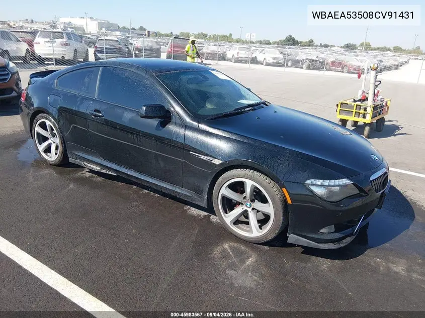 BMW 6ER 2008, VIN WBAEA53508CV91431