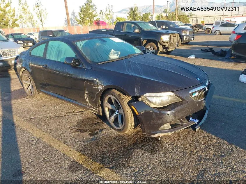 BMW 6ER 2009, VIN WBAEA53549CV92311