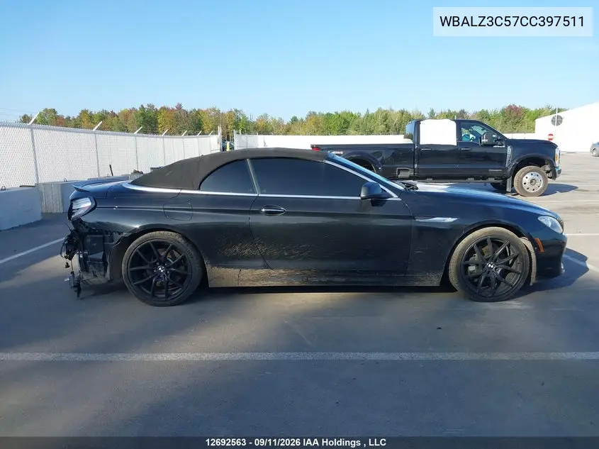 2012 BMW 6ER VIN WBALZ3C57CC397511 — фото 13