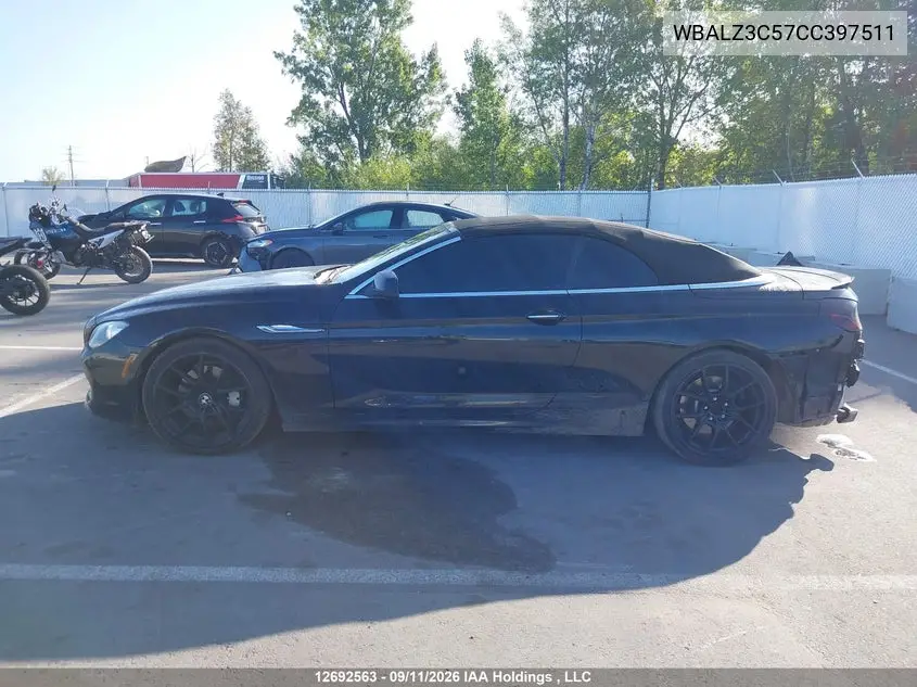 2012 BMW 6ER VIN WBALZ3C57CC397511 — фото 14
