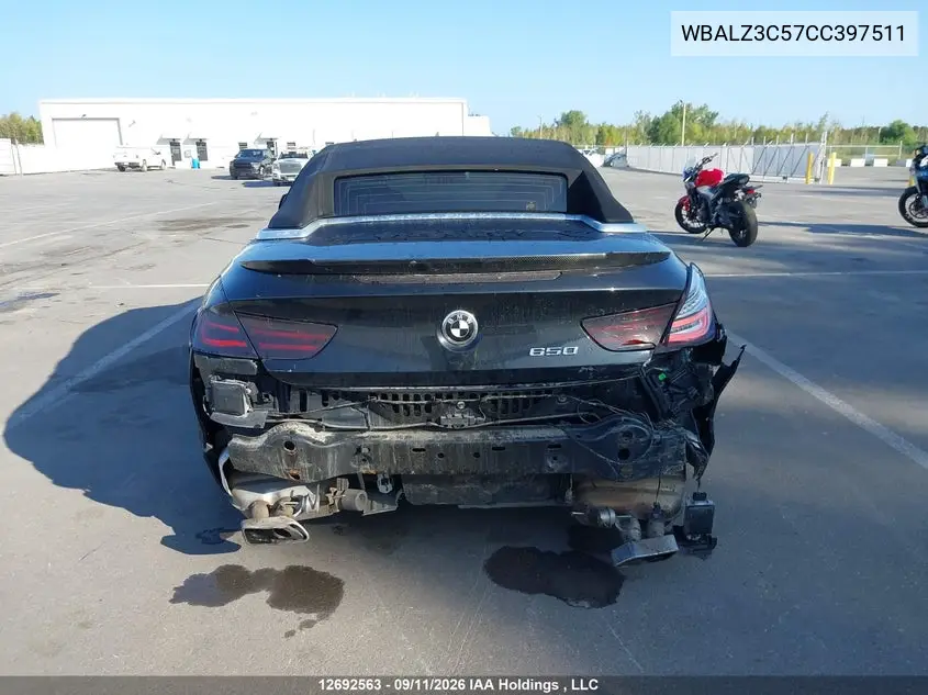 2012 BMW 6ER VIN WBALZ3C57CC397511 — фото 16