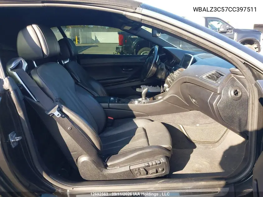 2012 BMW 6ER VIN WBALZ3C57CC397511 — фото 5