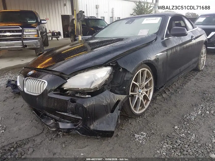 2012 BMW 6ER VIN WBALZ3C51CDL71688 — фото 2