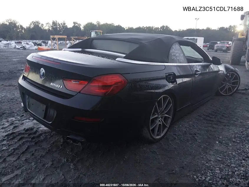 2012 BMW 6ER VIN WBALZ3C51CDL71688 — фото 4