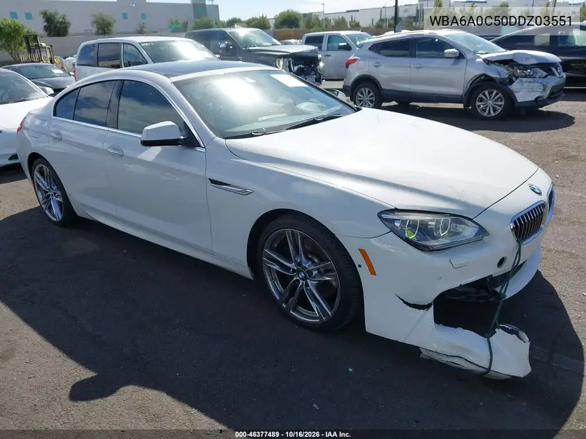 BMW 6ER 2013, VIN WBA6A0C50DDZ03551