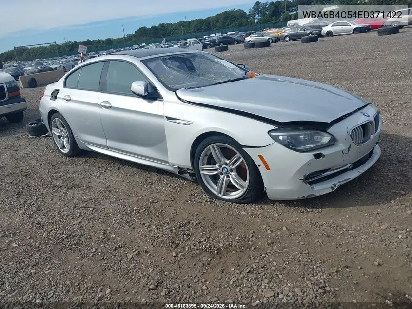BMW 6ER 2014, VIN WBA6B4C54ED371422