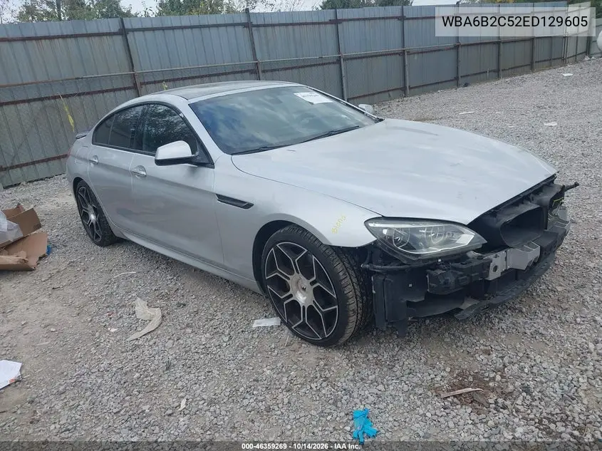 BMW 6ER 2014, VIN WBA6B2C52ED129605