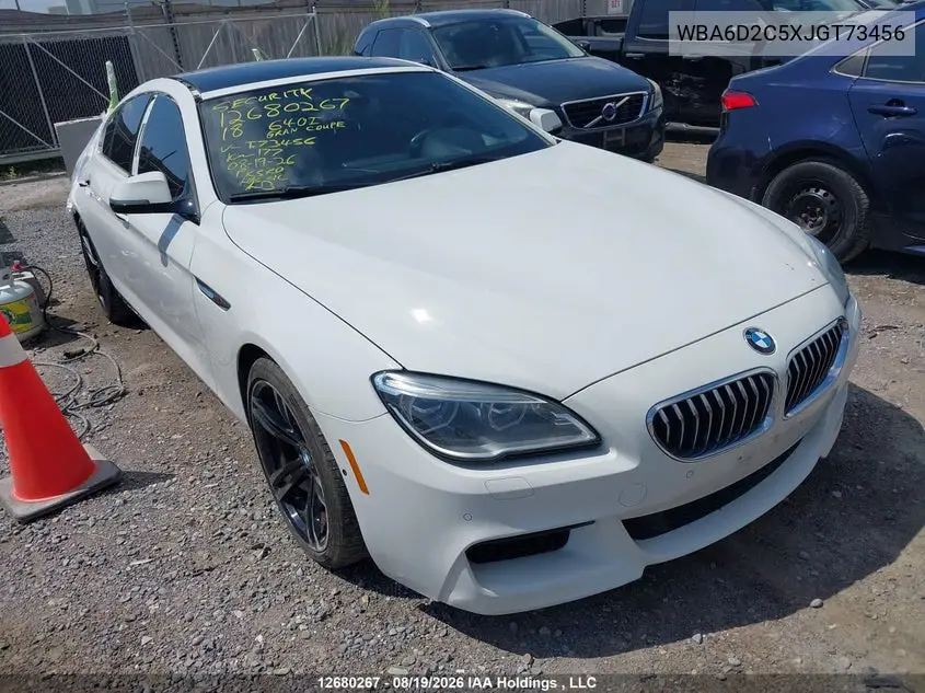 BMW 6ER 2018, VIN WBA6D2C5XJGT73456