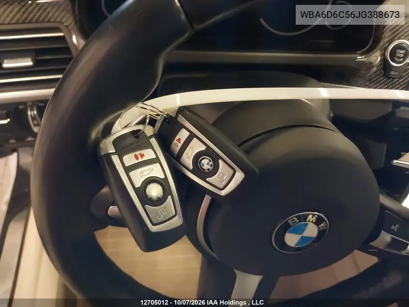 2018 BMW 6ER VIN WBA6D6C56JG388673 — фото 11