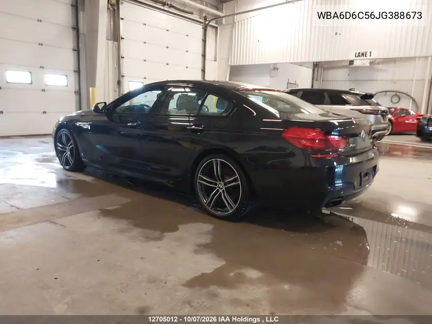 2018 BMW 6ER VIN WBA6D6C56JG388673 — фото 3