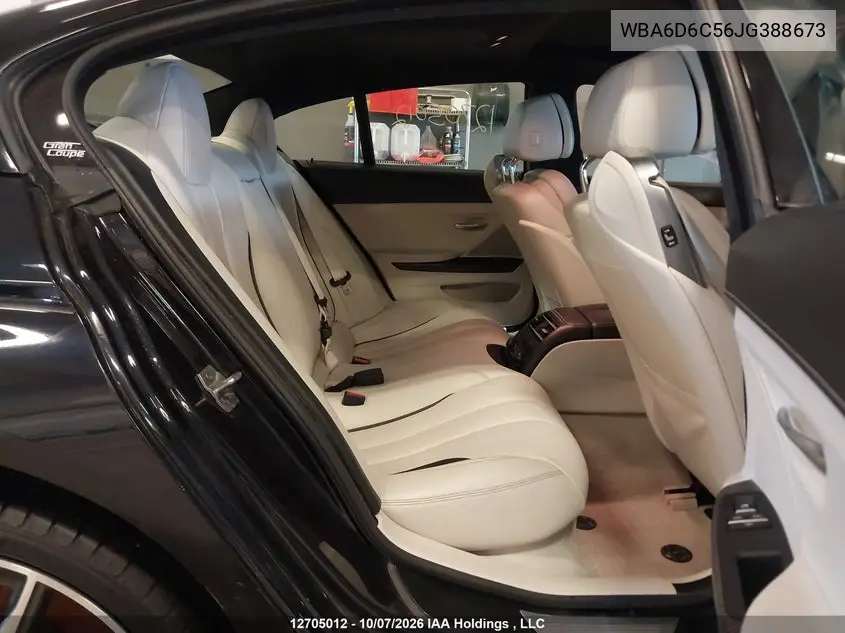 2018 BMW 6ER VIN WBA6D6C56JG388673 — фото 8