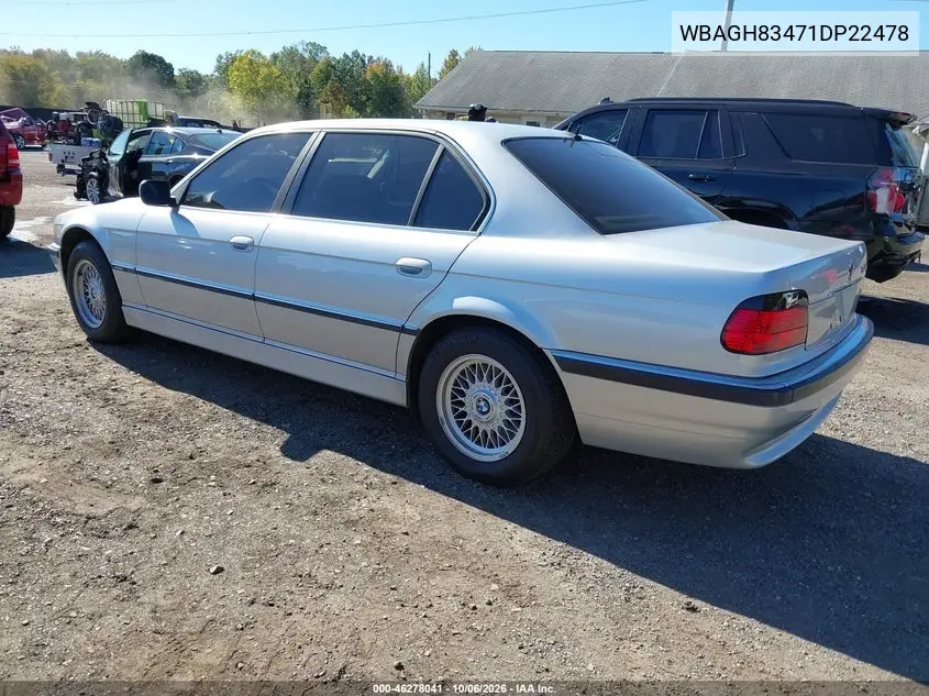 2001 BMW 7ER VIN WBAGH83471DP22478 — фото 3