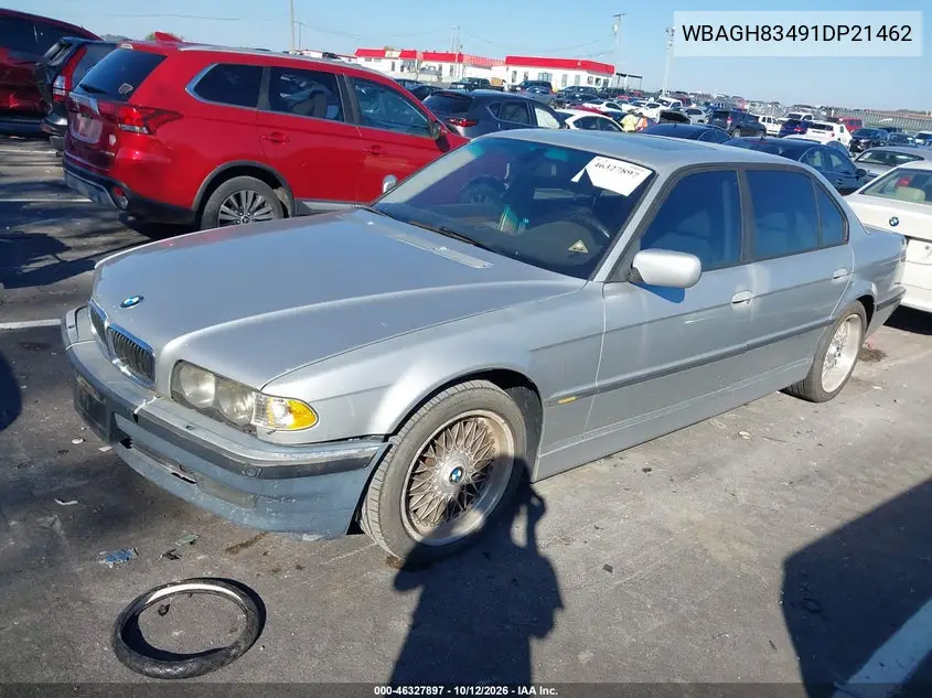 2001 BMW 7ER VIN WBAGH83491DP21462 — фото 2