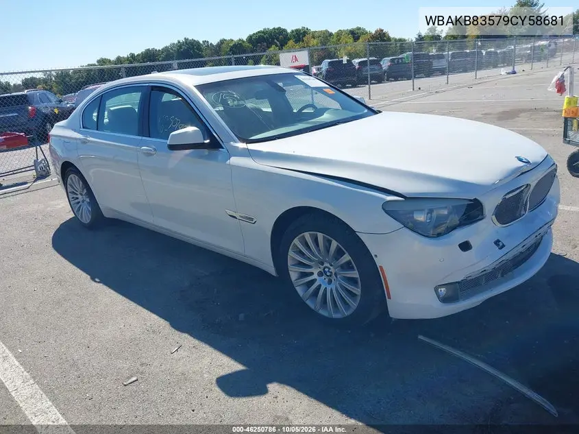 BMW 7ER 2009, VIN WBAKB83579CY58681