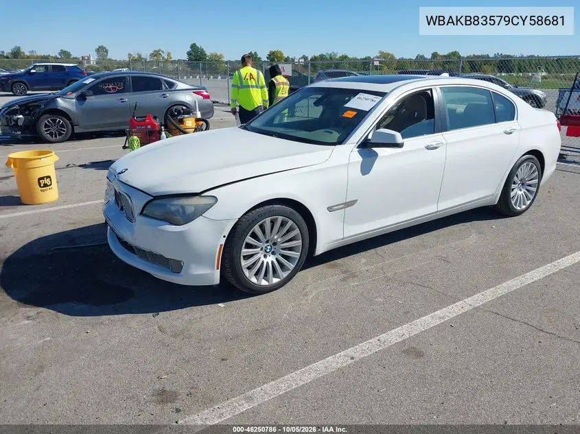 2009 BMW 7ER VIN WBAKB83579CY58681 — фото 2