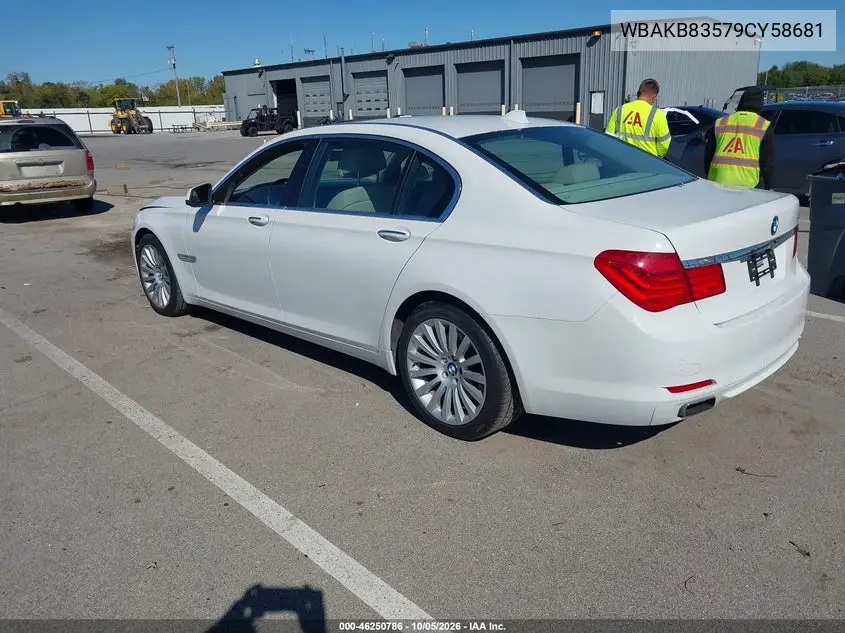2009 BMW 7ER VIN WBAKB83579CY58681 — фото 3