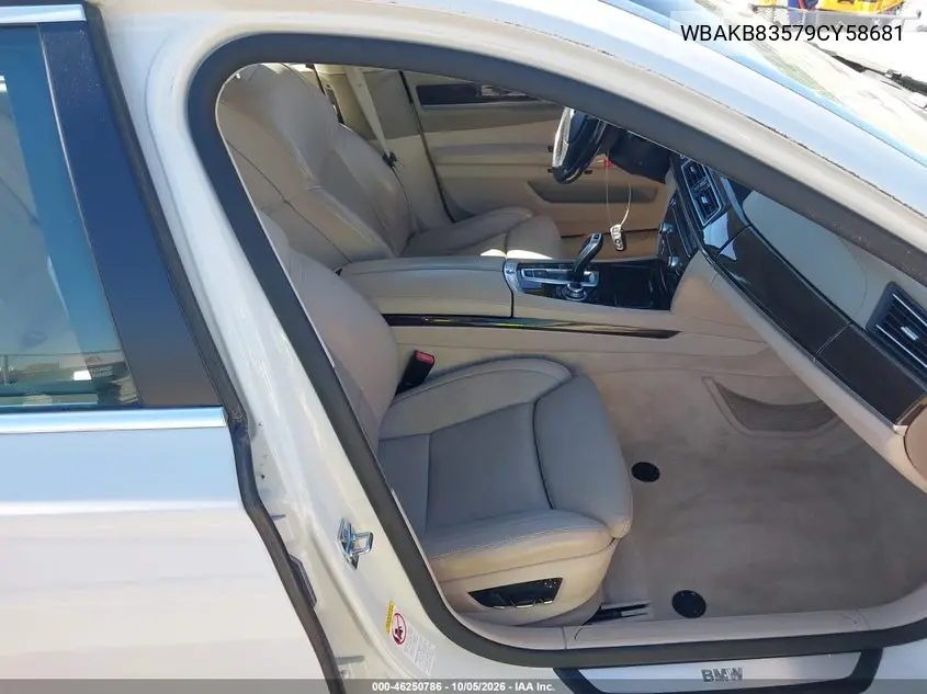 2009 BMW 7ER VIN WBAKB83579CY58681 — фото 5