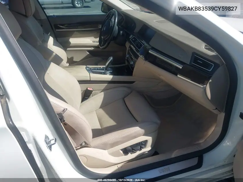 2009 BMW 7ER VIN WBAKB83539CY59827 — фото 5