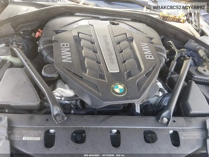 2010 BMW 7ER VIN WBAKC8C52ACY68892 — фото 10