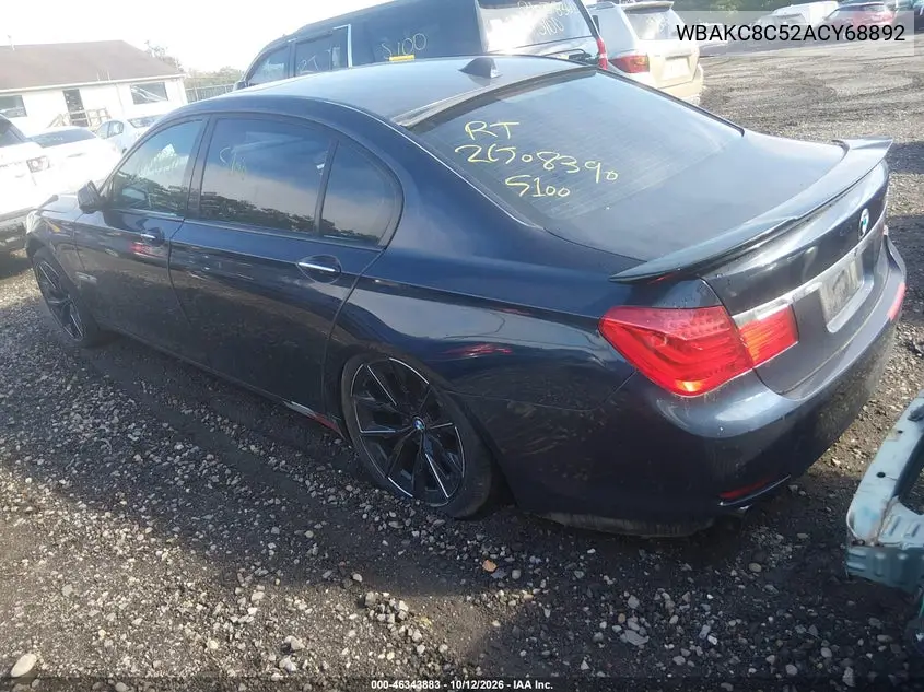 2010 BMW 7ER VIN WBAKC8C52ACY68892 — фото 3