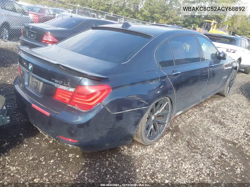 2010 BMW 7ER VIN WBAKC8C52ACY68892 — фото 4